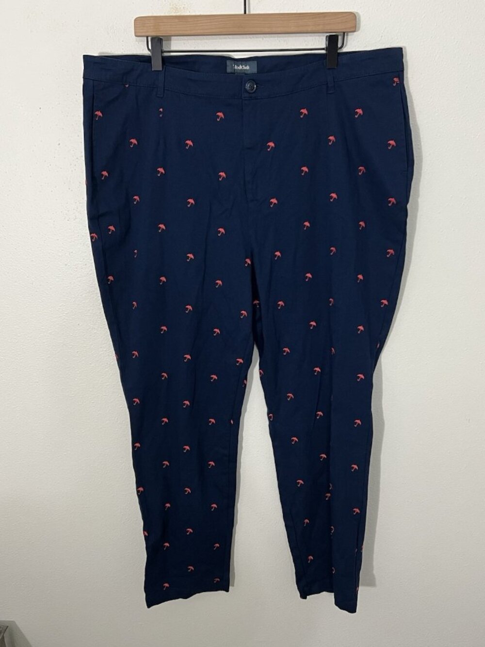 ModCloth Blue Legendary Lifestyle Embroidered Umbrella Pants Trousers Size 22
